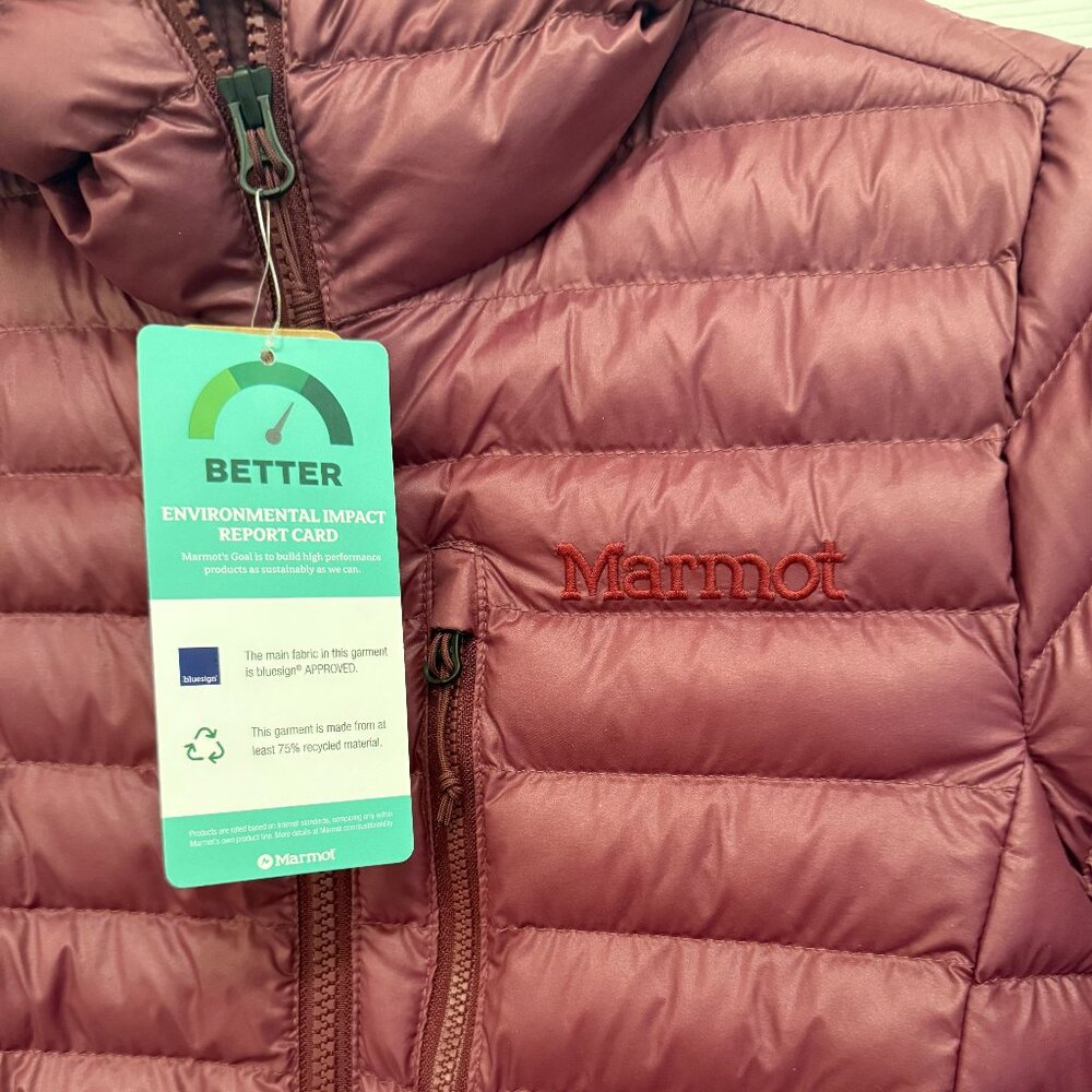 NWT *Marmot* Echo Featherless Hooded Parka  | "Port Royal Shiny" Burgundy | XS - Picture 7 of 9